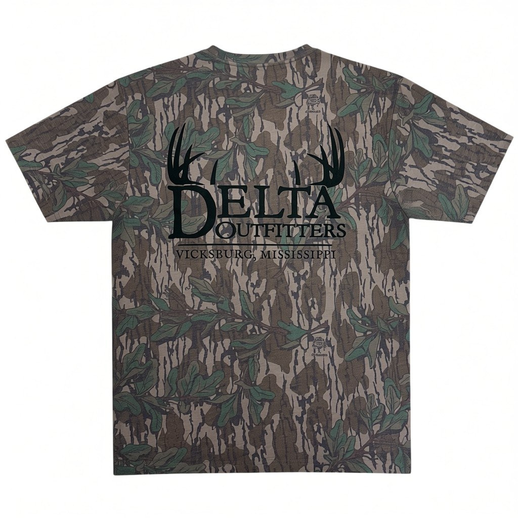 Delta Outfitters Washed Out Greenleaf Short Sleeve T-Shirt